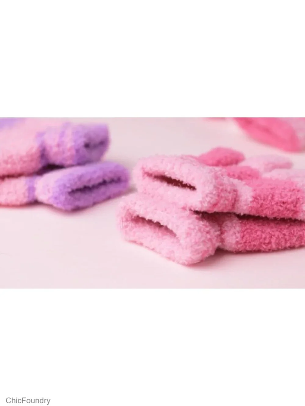 3 Pairs Winter Knit Gloves for Kids Stretchy Full Finger Fluffy Mittens 1-11